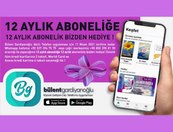 12 Aylık aboneliğe 12 aylık abone bizden hediye!